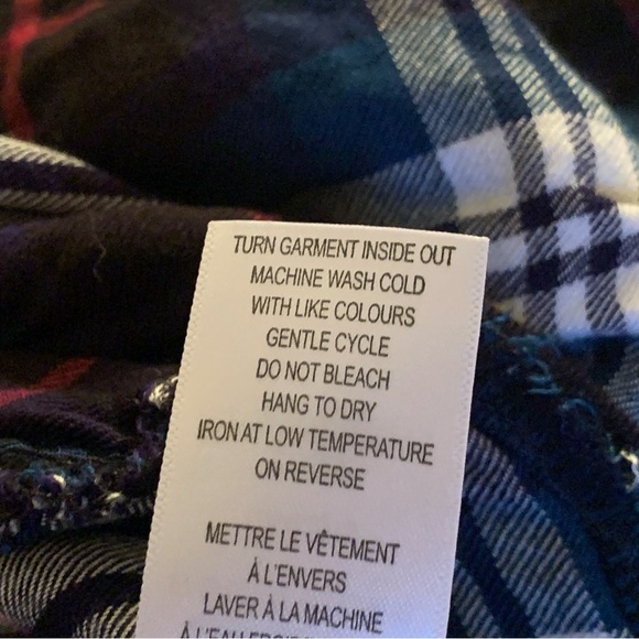 Ricki’s Navy Plaid Peplum Blouse - Picture 7 of 9